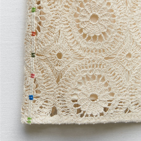 NWT Zara Woman Strapless Crochet Mini Dress Bloggers Fav Size M Medium - Picture 10 of 15